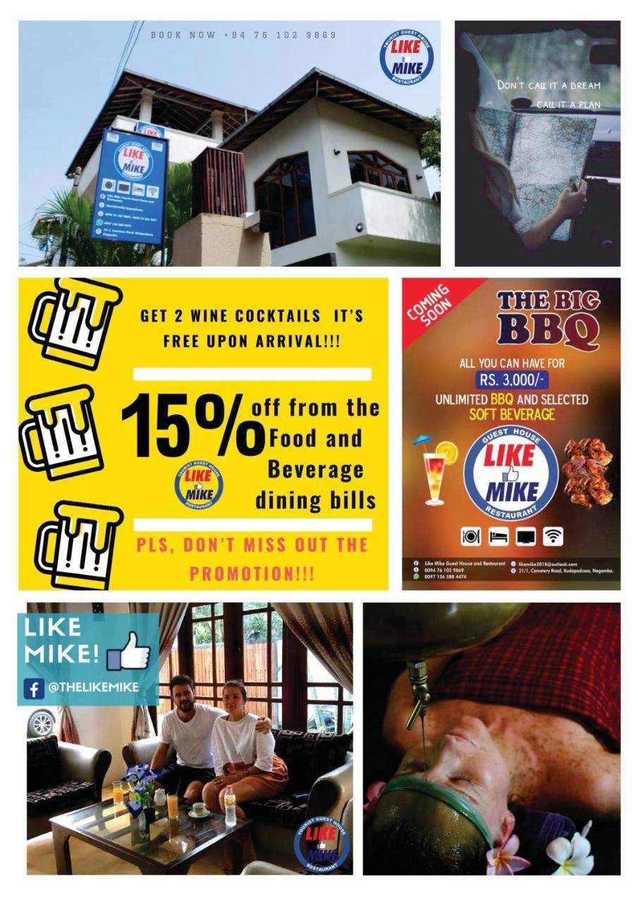 Like Mike Tourist Guest House & Restaurant Negombo Exteriér fotografie
